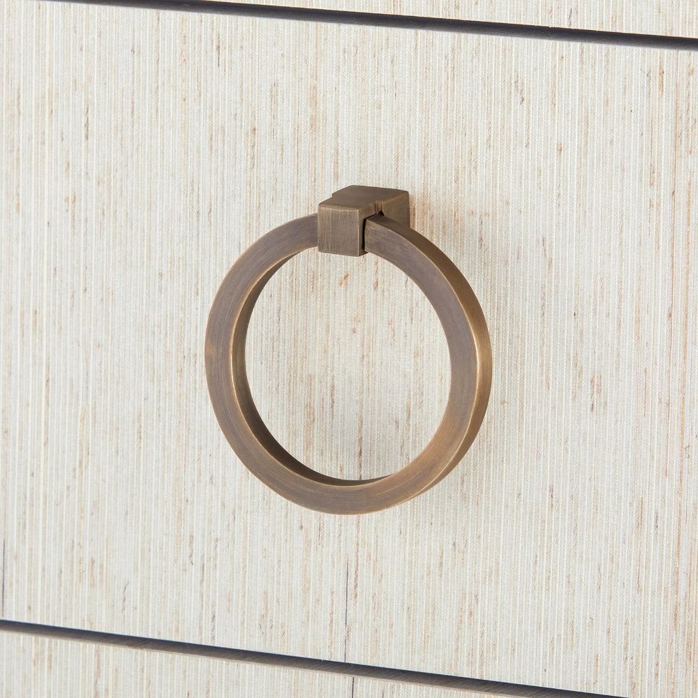 Sadie Silver Grasscloth Chest Ring Pull