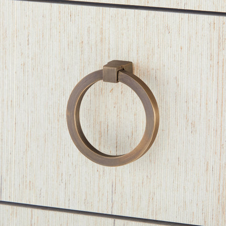 Sadie Silver Grasscloth Chest Ring Pull