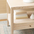 Kira Oak Side Table Closeup Corner Details