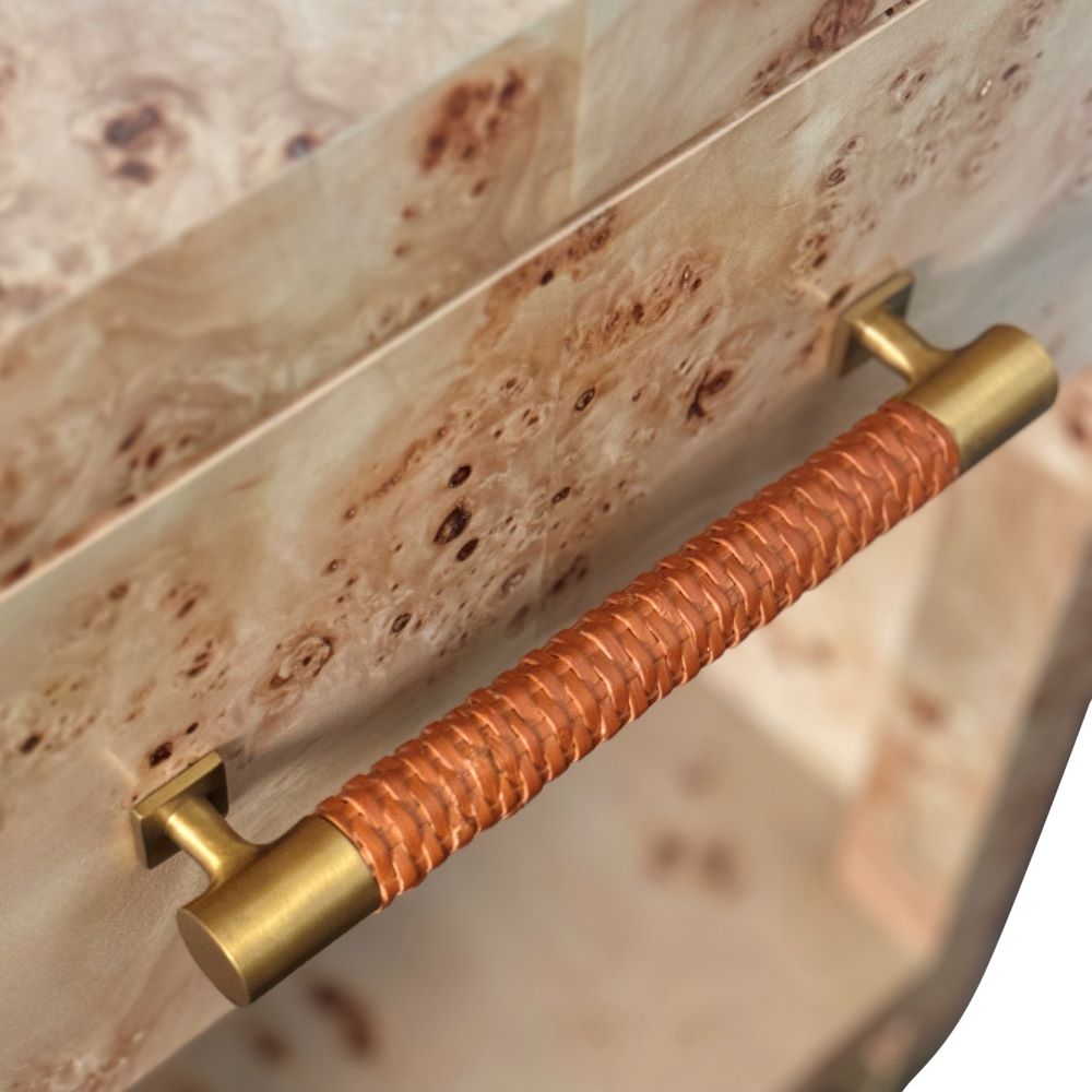 Rattan Wrapped Drawer Pull
