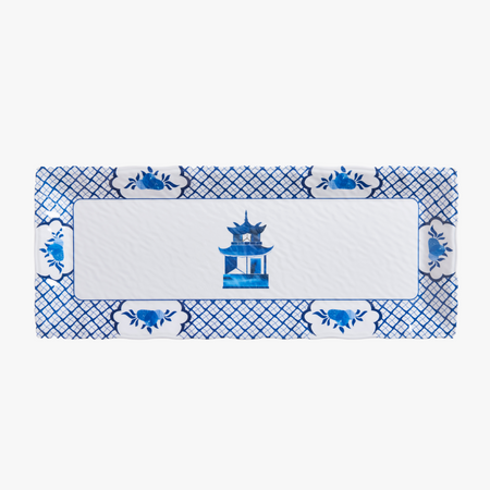 Pagoda Melamine Serving Platter - rectangle