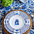 Pagoda Melamine Serving Platter and dinnerware