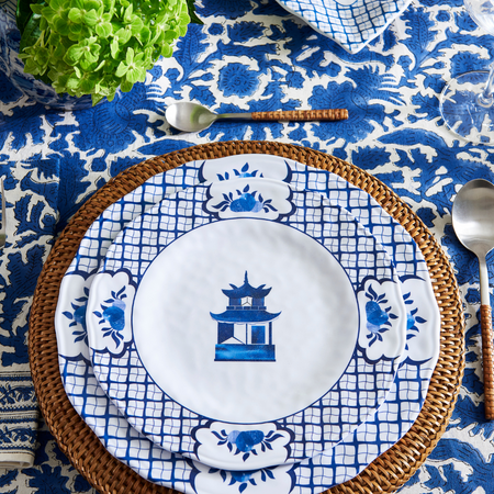 Pagoda Melamine Serving Platter and dinnerware