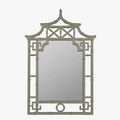Pagoda Sage Lacquer Mirror