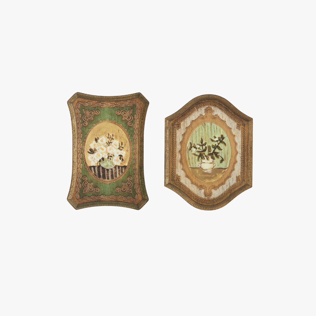 Painted Floral Plaques
