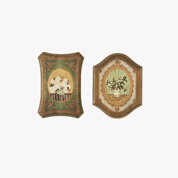 Painted Floral Plaques