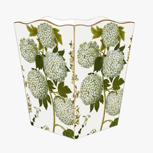 Pale Hydrangea Wastebasket