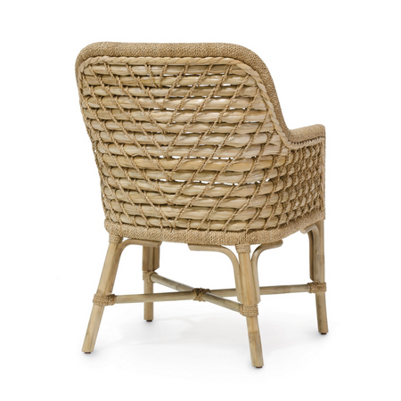 Palecek Barrel Back Capitola Rattan Arm Chair
