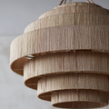 Palecek Everly Woven Abaca Rope Chandelier texture closeup