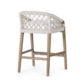 Palecek Otis Counter Stool Woven Rope Back Details