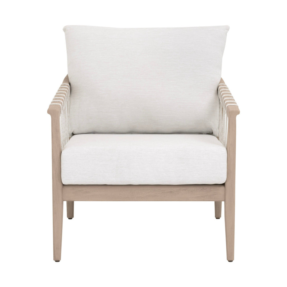 Palisades Outdoor Teak Club Chair - performance fabric cushions