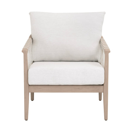 Palisades Outdoor Teak Club Chair - performance fabric cushions