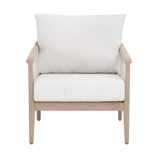 Palisades Outdoor Teak Club Chair - performance fabric cushions