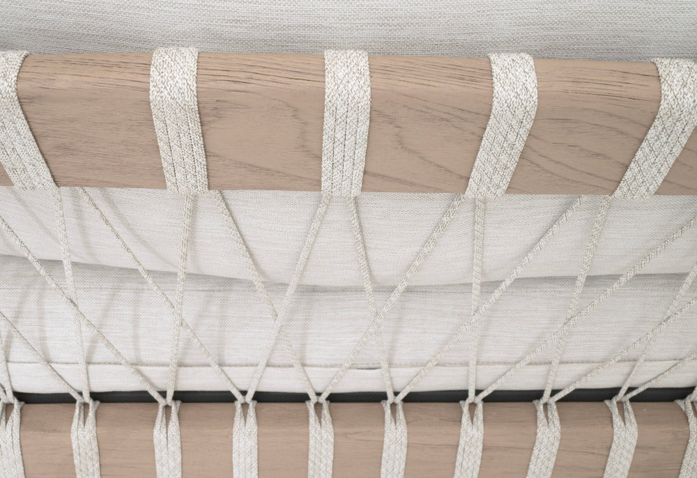 Palisades Outdoor Teak Club Chair - woven detail closeup