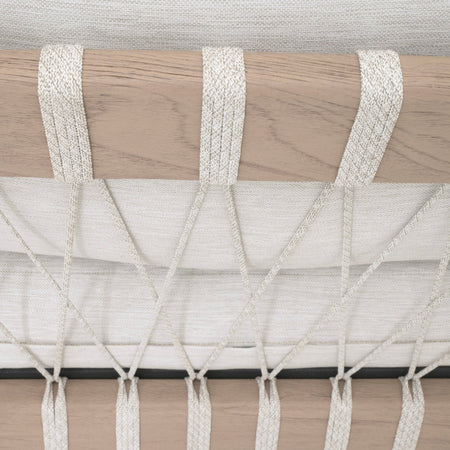 Palisades Outdoor Teak Club Chair - woven detail closeup