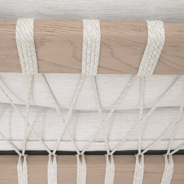 Palisades Outdoor Teak Club Chair - woven detail closeup