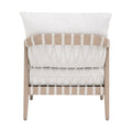 Palisades Outdoor Teak Club Chair - woven rope back view