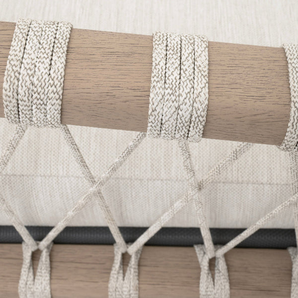 Palisades Outdoor Teak Counter Stool - rope closeup