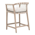 Palisades Outdoor Teak Counter Stool back view