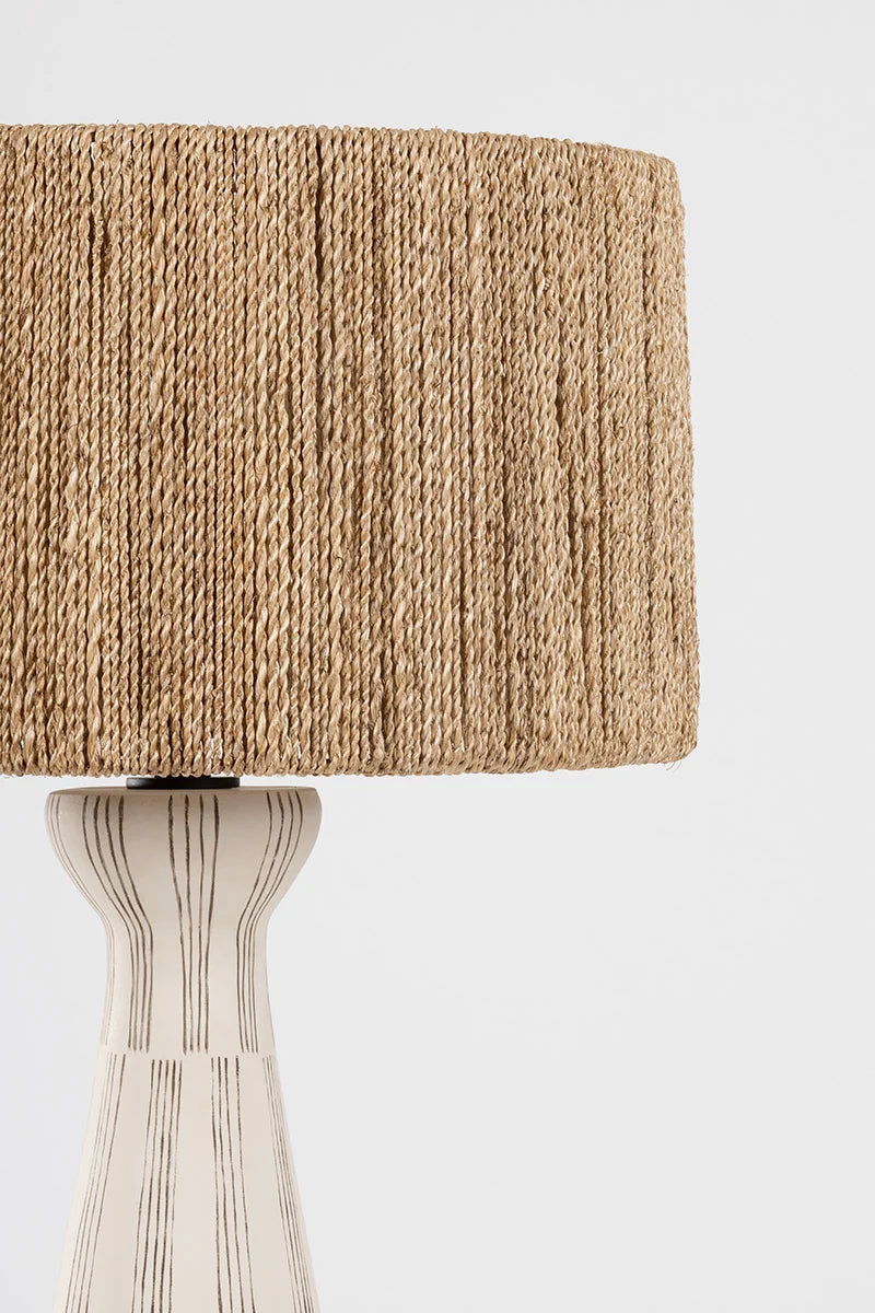 Palma Table Lamp Rope Shade Closeup