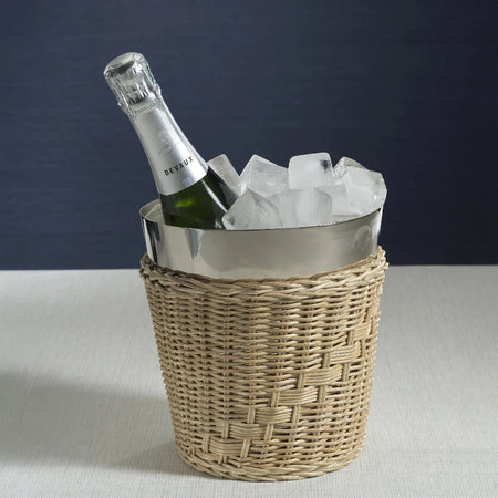 Palmier  Rattan Wrapped Ice Bucket 