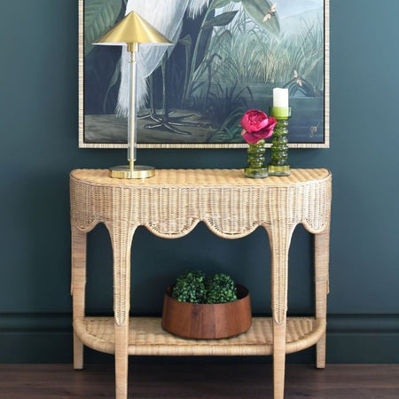 Seascale Demilune Console with lamp