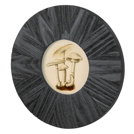 Palos Round Hanging Photo Frame - ebony stain closeup
