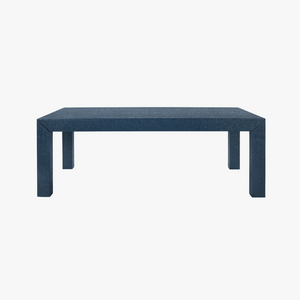 Parsons Navy Grasscloth Coffee Table