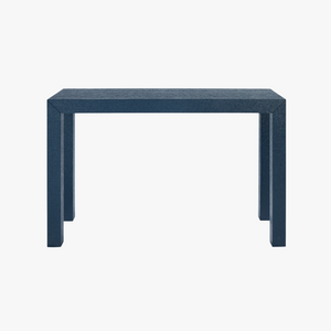 Parsons Navy Grasscloth Console