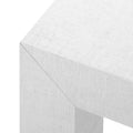 Parsons White Grasscloth Coffee Table texture