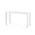 Parsons White Grasscloth Large Console