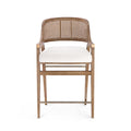 Pascal Driftwood Counter Stool - woven cane back