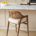 Pascal Driftwood Counter Stool styled at kitchen island