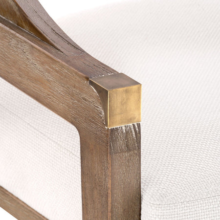 Pascal Driftwood Kitchen Counter Stool arm closeup