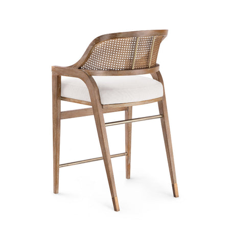 Pascal Driftwood Kitchen Counter Stool back view