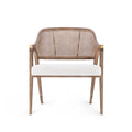 Pascal Driftwood Lounge Chair - woven cane back