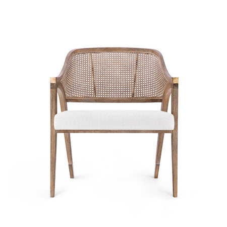 Pascal Driftwood Lounge Chair - woven cane back