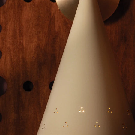 Pawley Wall Sconce perforated metal closeup