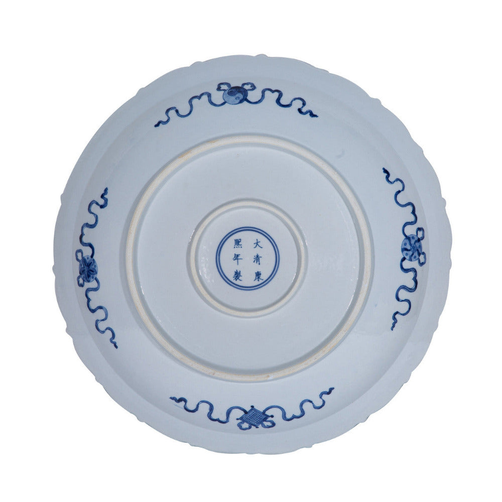 Peachtree Bird Decorative Plate painted details on back