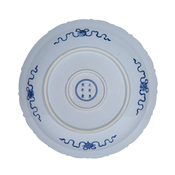 Peachtree Bird Decorative Plate painted details on back