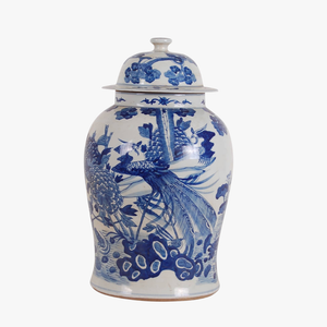 Peacock Temple Jar