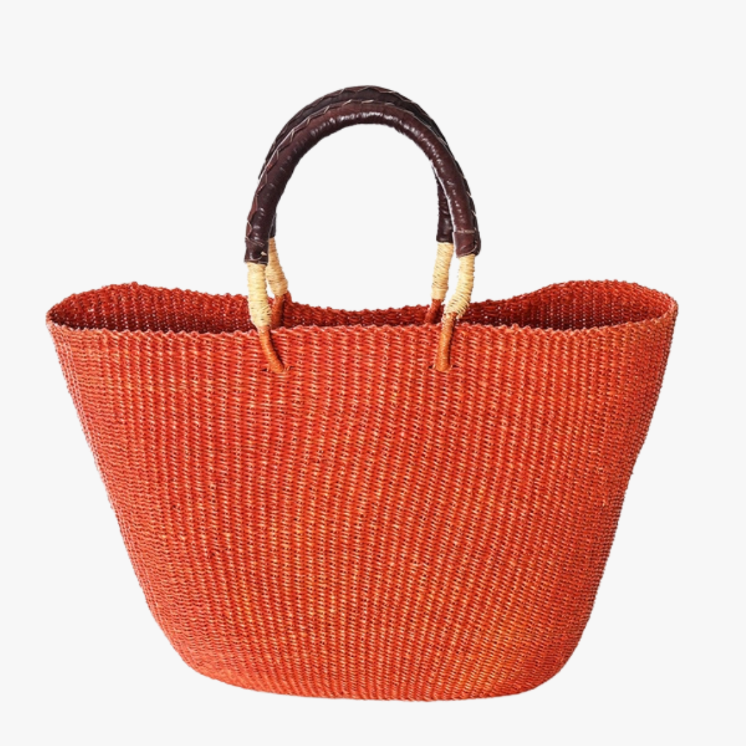 Persimmon Marche Straw Tote