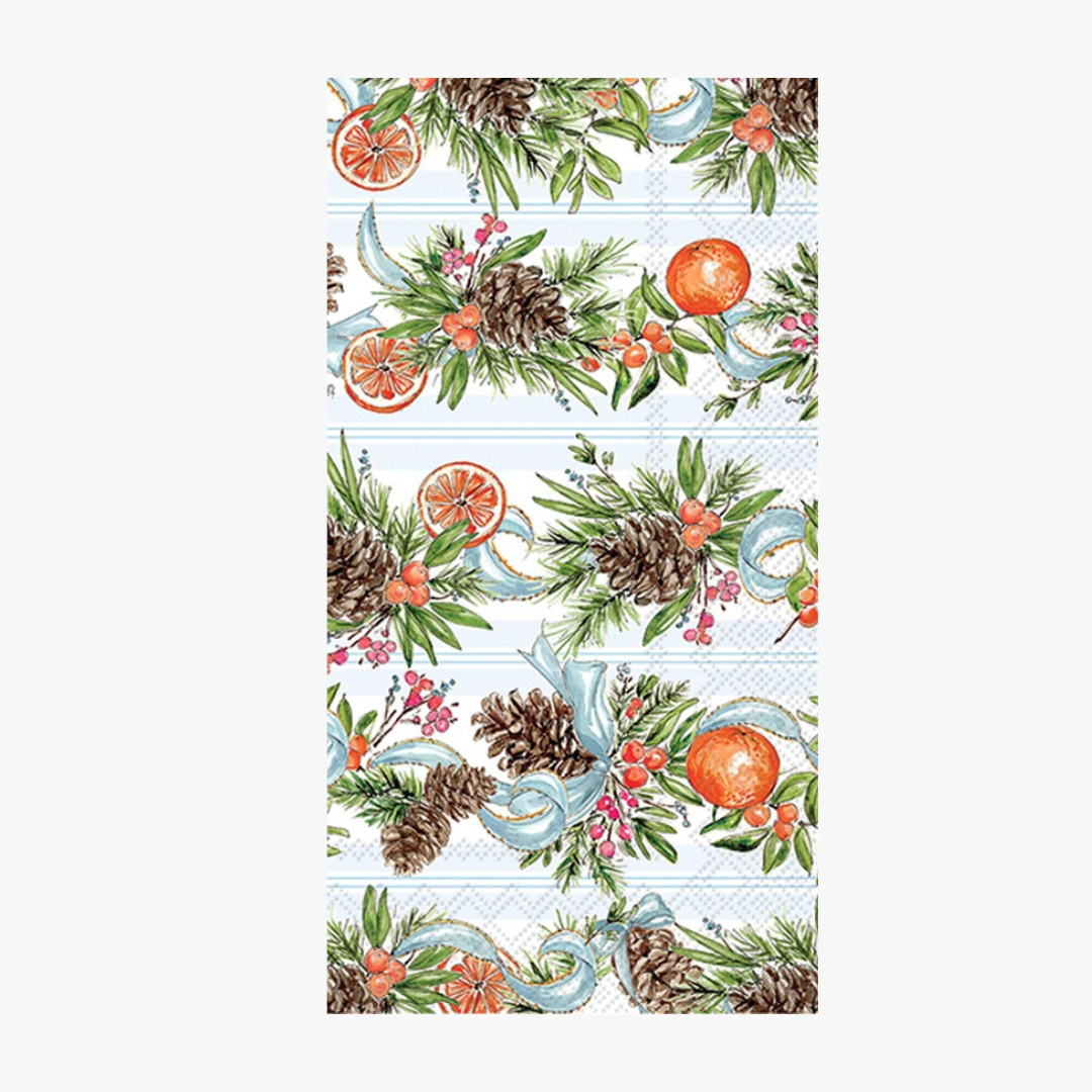 Pinecones & Ribbons Paper Guest Towels