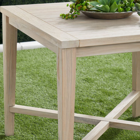 Pisco Outdoor Counter  Height Teak Table closeup