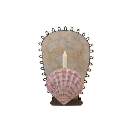 Playa Shell Candle Sconce with taper candle