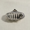 Polished Nickel Cap Ferrat Fan Shell Bowl with closed lid