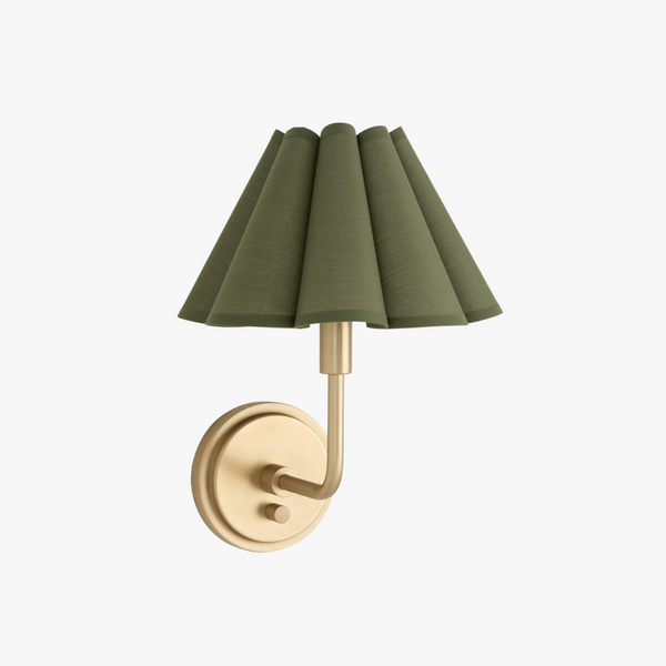 Polly Sconce with Green Shade