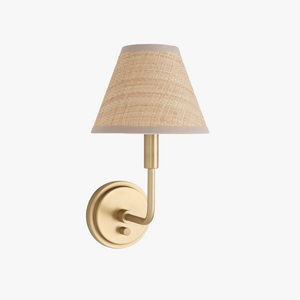 Polly Sconce with Rattan Shade