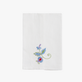 Pomegranate Embroidered Hand Towel - white linen
