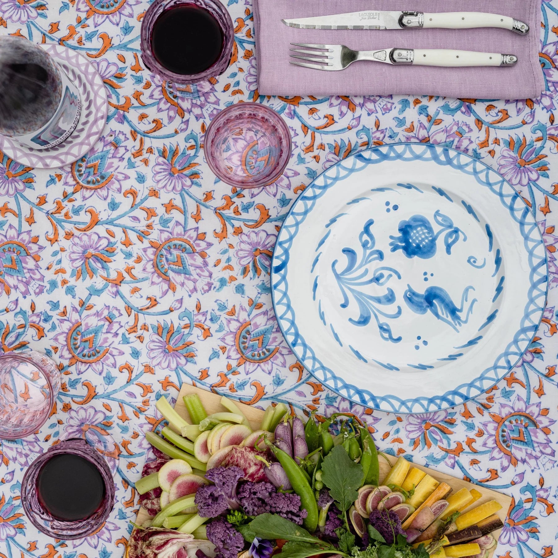 Casa Celeste Plate - Dinner styled on table